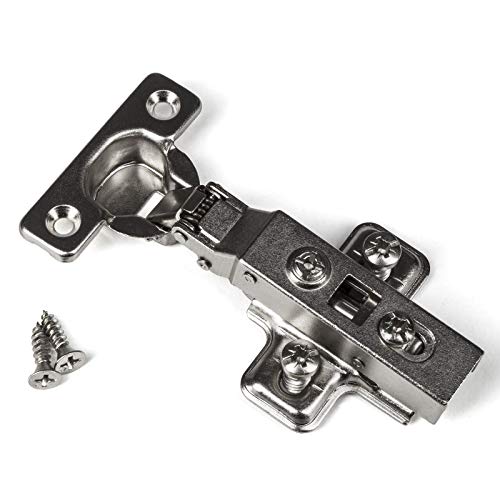 Preisvergleich Produktbild SO-TECH® Topfband Clip Minischarnier mit Schließautomatik Eckanschlag 95° + Kreuzmontageplatte
