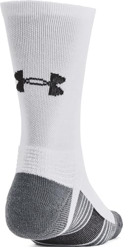 Under Armour - Unisex Team Crew Socks, Color White (100), Size: X-Large
