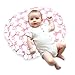 HNHUAMING Nursing Pillow Cover, Removable Case for Breastfeeding Pillows, Ultra Soft and Breathable Feeding Pillow Slipcover with Modern Design Lace for Infant Girls Boys Pink Bow