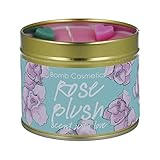 Bomb Cosmetics Rose Blush Scented Tin Candle; Rosebud & Greenleaf Fragrance; Contains Pure Geranium & Rose Essential Oils; Vegan Friendly; 30-35 Hour Burn - Image 4