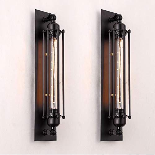 Lámparas de pared negras vintage para iluminar zonas oscuras en salones interiores