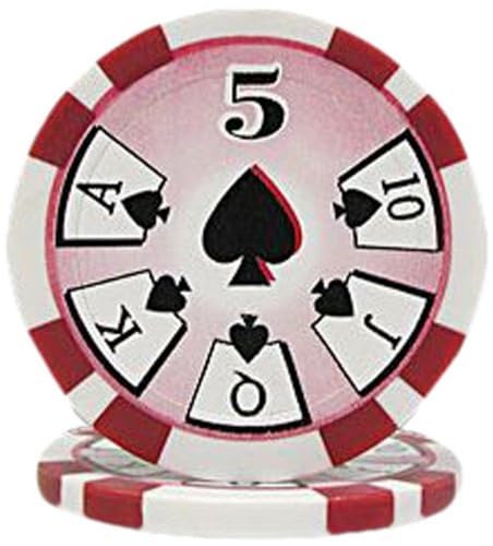 Trademark Poker High Roller 100 Poker Chips (5-Piece), 11.5gm