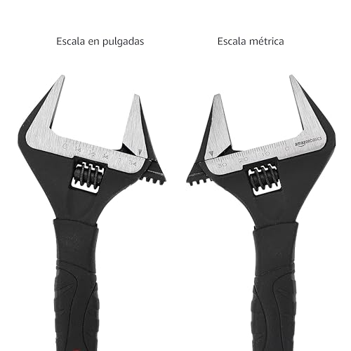 Miniatura 4 de Amazon Basics Llave de boca ancha ajustable para fontanería con agarre suave, 16.1 x 7.2 x 1.5 cm