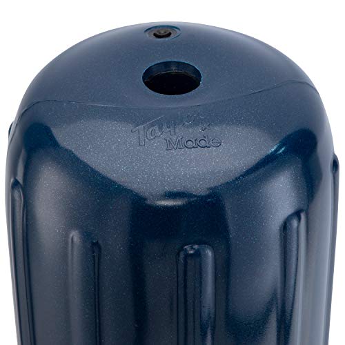 Taylor Made Big B Inflatable Boat Fender, Captain's Navy (6" x 15") End-to-End Line Passage Fits 5/8" Rope, Hangs Horizontally or Vertically, Ribbed, Needle Valve, Marine-Grade Vinyl - 571025 - image 2