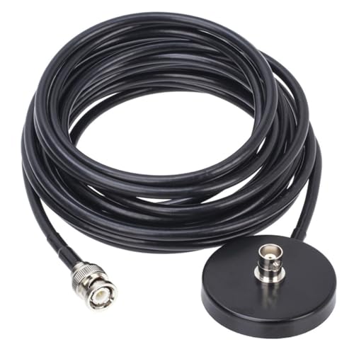 Base de montaje magnética con cable coaxial de 5 metros SOIMISS para antena de radio de coche