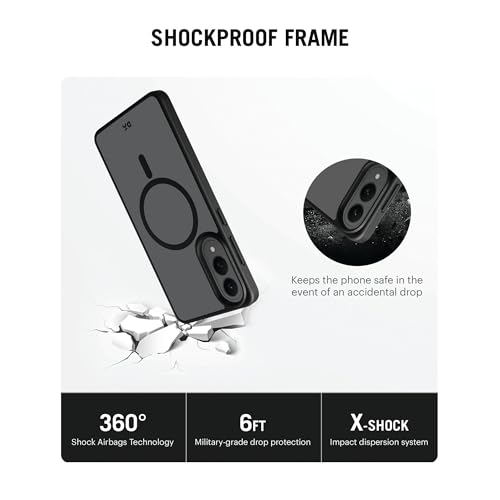 Image of DailyObjects Polycarbonate Nimbus 2.0 Magnetic Protective Cover Compatible with Samsung Galaxy S25 Edge |Body Protection | Scratch Resistant|Precise Cutouts & Modern Design|Wireless Charging - Black