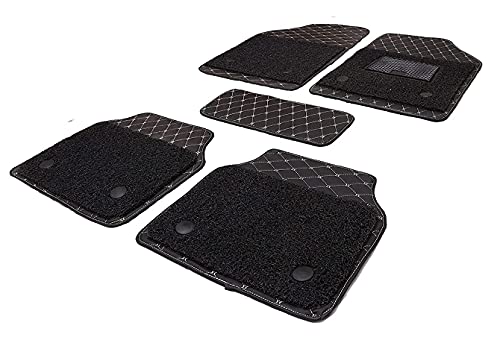 Image of Autyle Premium 7D Car Floor mats for Honda City Old -Black Leatherite 7D Car Floor Mat