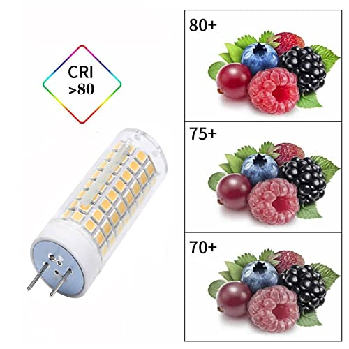 Ydjoo Gy8.6/G8 Led Bulb 10W Ceramic Led Light Bulbs Dimmable Corn Bulbs 80W Halogen Equivalent Warm White 3000K Gy8.6/G8 Bi-Pin Base Ac120V For Under Cabinet Counter Ceiling Fan Light, 2 Pack #TOP4