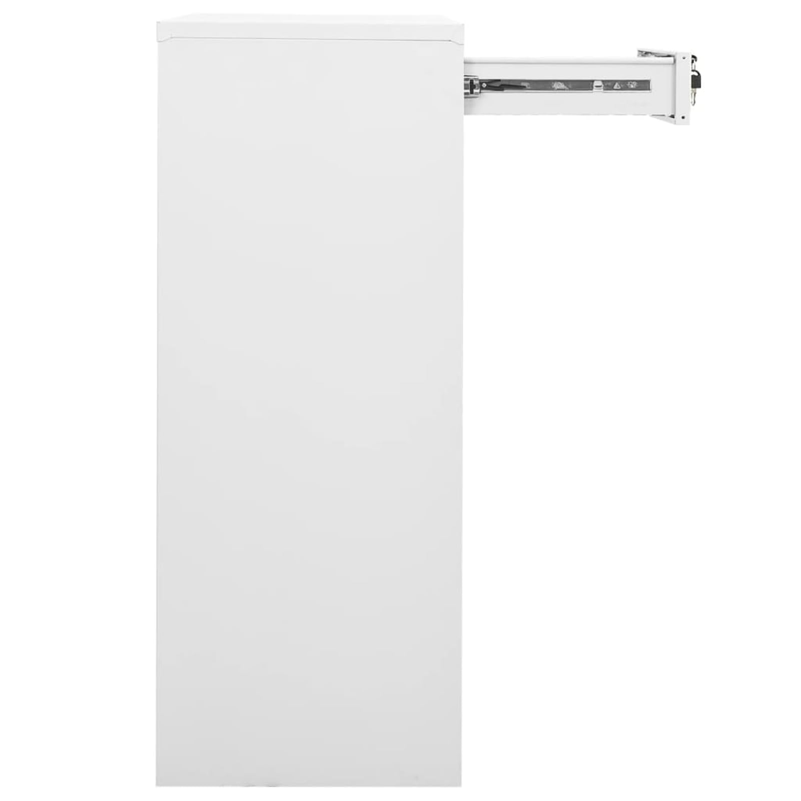 Homgoday Stahl Aktenschrank mit 2 Schubladen, Weiß, 90x40x102 cm, für Büroorganisation Model336409