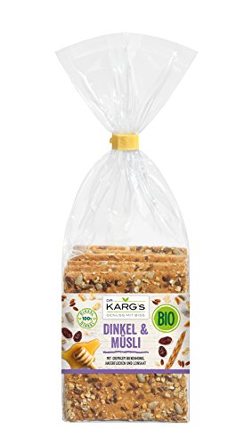 Dr. Karg BIO Dinkel Müsli Feinschmecker-Knäckebrot, 5er Pack (5 x 200 g Beutel) - Bio Cover