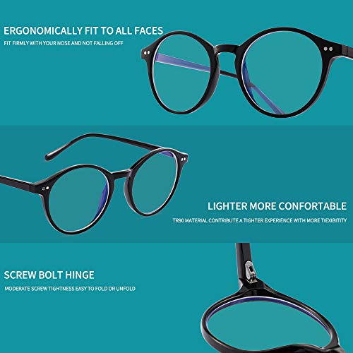 Image of Nother New 3 Pack Blue Blocker Glasses for Women /Men, Blue Light Blocking Glasses,Computer Screen Glasses