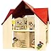 Rülke Holzspielzeug 23112 Puppenhaus, holzfarben, rot