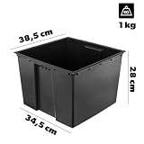 KADAX Zestaw 3 wkładek 40 cm do doniczek na rośliny, wkład z tworzywa sztucznego, wkład z tworzywa sztucznego z uchwytami do przenoszenia doniczek, wkład do doniczek, doniczek wewnętrznych