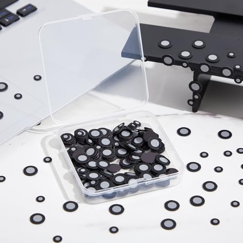Image of Kingdder 300 Pcs 3D Magnetic Tracking Dot for Scanner Scanning Reference Point Marker Diffuse Reflection Positioning Targets for 3D Scanning (Inner 3.0 /6.0 mm Outer 6 /10 mm)