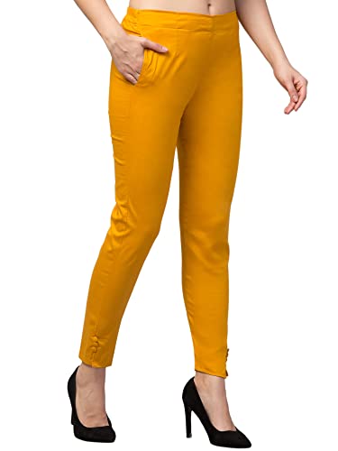Image of Qute Women's Regular Fit Cotton Blend Casual Trousers (Pack of 1)