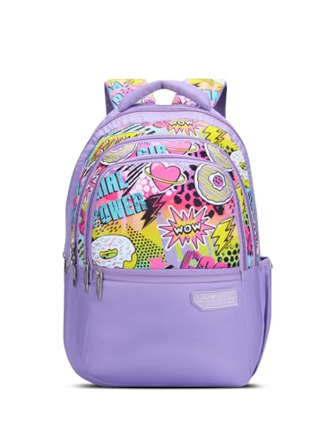 Image of Lavie Sport Power 30L Purple Backpack |Organizer & Bottle Holder |Gift for Men, Women, Boys, Girls | Laptop Sleeve for School & College