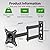 USX MOUNT Full Motion TV Wall Mount - Universal Single Stud Corner Bracket for 13-32 inch TVs, Monitor Wall Mount for LCD Monitor Swivel Tilt Rotation Articulating, VESA100x100mm, Up to 33LBS