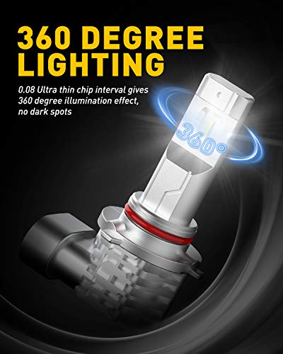 AUXITO 9145 9140 H10 LED Fog Light Bulb Fanless, 6000LM Per Set, 6500K Cool White, CSP LED Chips, Fog Light Bulbs or DRL Replacement, Pack of 2 - Image 4