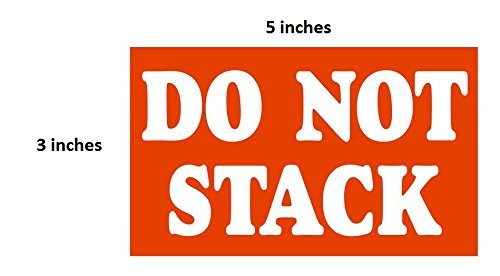 2 Rotoli 1000 etichette 3x5 Do not impilare etichette di spedizione rosso fluorescente