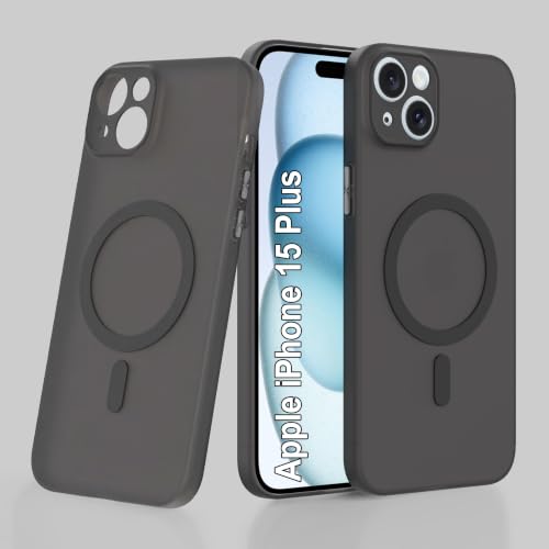 Image of ZAP CASE Paper Thin Case for iPhone 15 Plus | Ultra-Slim 0.5 mm Back Cover | Metal Buttons | Lightweight | Matte Finish | Anti-Fingerprint | Scratch Resistant | Camera Protection | Magsafe | Black