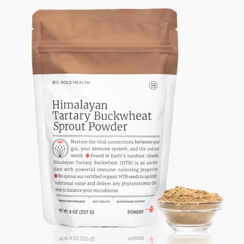 Image of BIG BOLD HEALTH Himalayan Tartary Buckwheat Sprout Powder - Rich in Polyphenols & Prebiotic Fiber - Non-GMO, Gluten-Free, Grain-Free, Vegetarian - 30 Servings