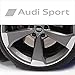 PUMU Adesivo per Cerchi e specchietti AUD Sport A3 A4 A5 A6 Q3 Q5 TT S-Line Sticker Tuning (Argento)