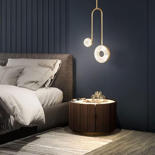 Lustre LED acrylique moderne à intensité variable avec hauteur réglable chic