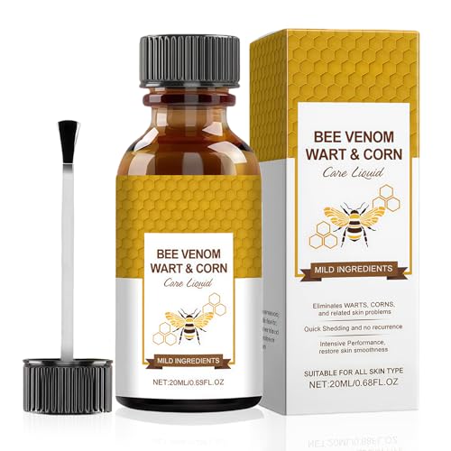 Fast-Acting Bee Venom Wart Remover Cream Natural Solution for Face Hands Feet & More 20mL