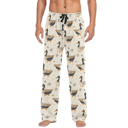 Pantalon de pyjama long doux homme avec poches latérales pratiques