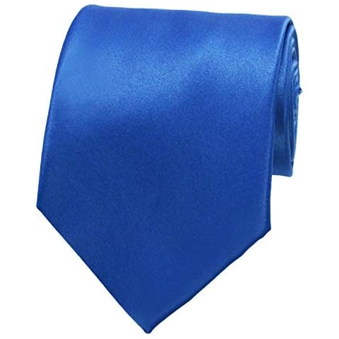 NEW SOLID ROYAL BLUE SATIN Mens Necktie Neck Tie Cover