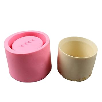 Ubersweet TM 1Pcs Flowerpot Cement Plant Cake Chocolate Silicone Mold