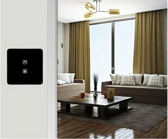 Image of Smart Switch Board (WiFi + Remote) (White) (2M Size) for Curtains /Blinds /Gates | 3 Year Warranty | Works with SmartLife App, Alexa, Google, Siri | Glass Touch