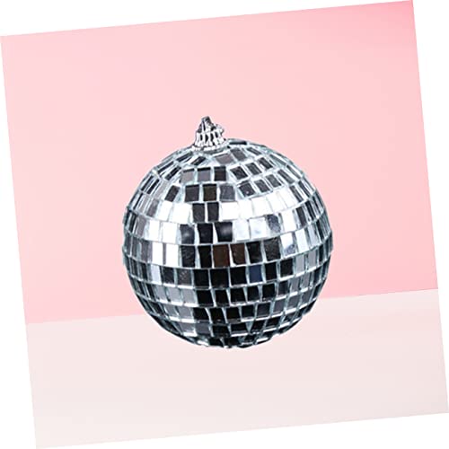 3 piezas Bola Espejada Disco Plateada Reflectiva para Fiestas, Bodas, Festivales y Decoración del Hogar con Efecto de Luz Giratoria miniatura 2