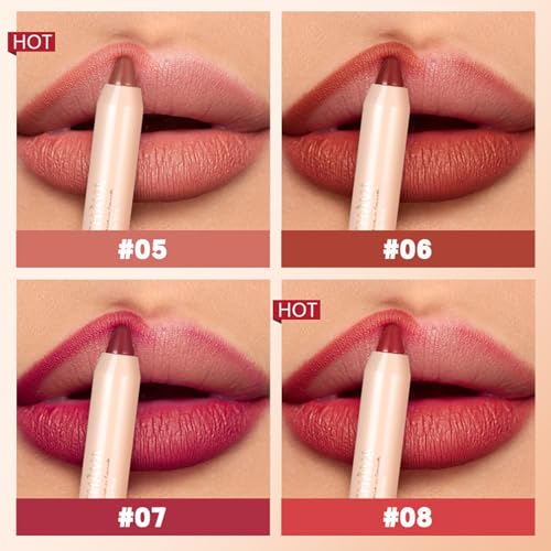 Brown Lipstick, Ultra Matte Lipstick Crayon, Waterproof Long Lasting Lipstick, High Pigmented Non-Stick Cup Lipsticks For Women, Lipstick Lipliner Make Up Gift 1PC (#04 Brown Sugar) - Image 4