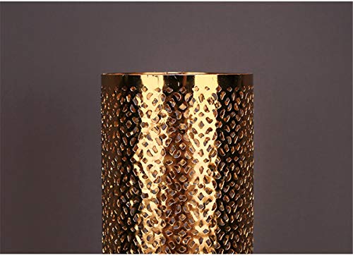 Metalen Holle Ronde Vaas Hotel Model Kamer Thuis Woonkamer Tv Aanrecht Vaas Gedroogde Bloemen Verse Bloem Decoratie Vaas 33x10x9 Cm, 25x10x9 Cm, 2 Stks - Afbeelding 7