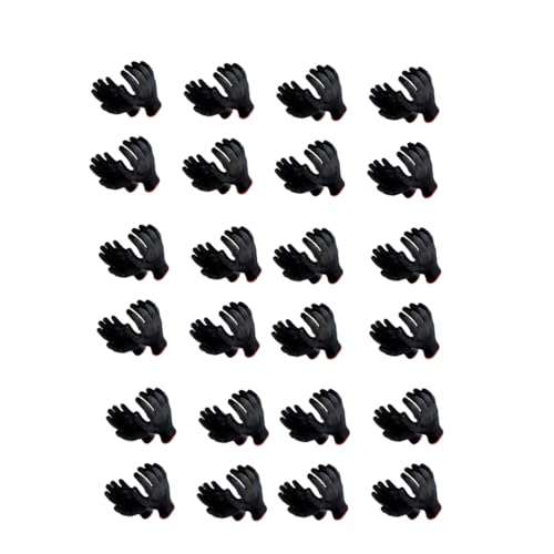 Image of Nylon Safety Hand Gloves For General Construction, Recycling, Agriculture, Handling Glass And Metal Sheet, Gardening- Black (24Pair)