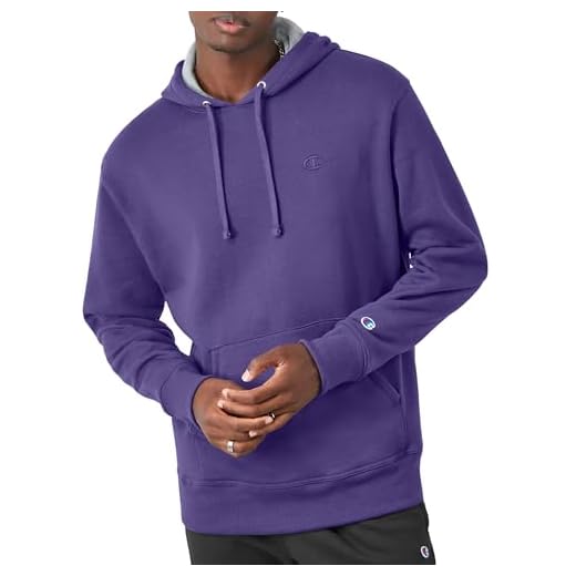 Champion Men's Hoodie, Powerblend, Fleece Striped Sweatshirt for Men (Reg. or Big & Tall)