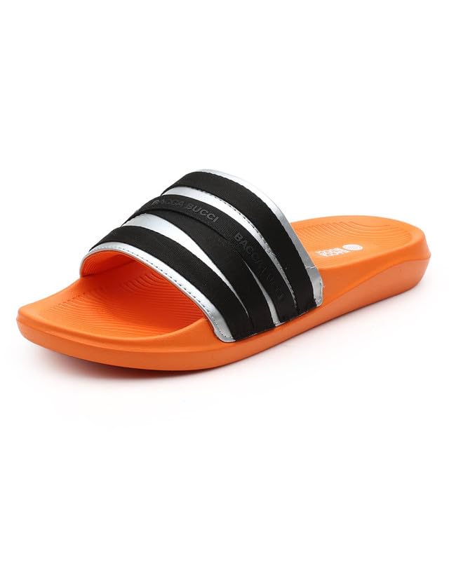 Image of Bacca Bucci Galaxy Slides for Men | Ultra-Comfort Rubberized EVA Slip-On Sliders | Non-Skid Outsole, Soft Cushioned Footbed, Lightweight Slides for Indoor & Outdoor Use