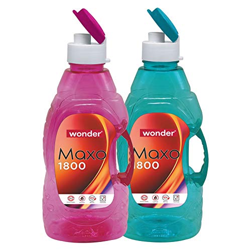 Wonder Homeware Prime Maxo 1800 Fridge Bottle Set, 2 pc Set 1800 ml, Red Blue Color, Made In India, KBS02610