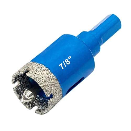 Image of TurstAid Diamond Hole Saw 7 /8 Inch with Pilot Guide Drill Bit - Performance Diamond Tile Hole Saw for Porcelain, Glass, Marble, Ceramic