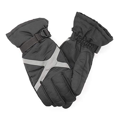 KKmoon 1 par de luvas de motociclismo, luvas térmicas à prova d'água, à prova de vento, prata