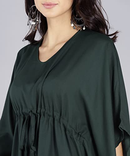 Image of SEREIN Women's Kaftan Dress (Kaftan Dress with Adjustable Waist String & v-Neck)