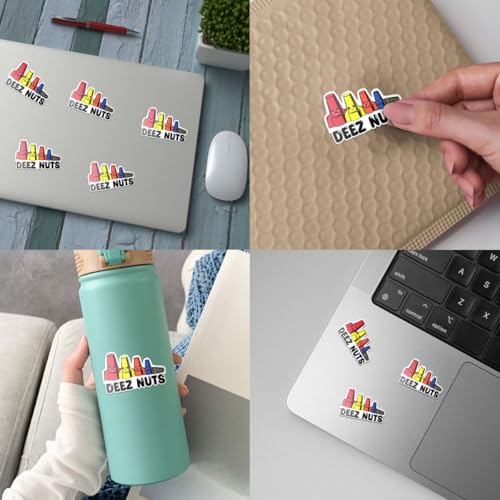 Image of 3 Pcs Deez Nuts Sticker, Deez Nuts Decal, Deez Nuts Gifts Deez Nutz Journeyman Hardhat Lineman Mechanic Tool Box Welding Construction Man Stickers for Laptop Phone Watter Bottle Car Helmet 5 inch (D1)