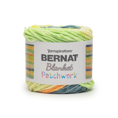 Image of Bernat Blanket Patchwork Yarn for Crocheting Soft, Citrus Stack, 2-Pack
