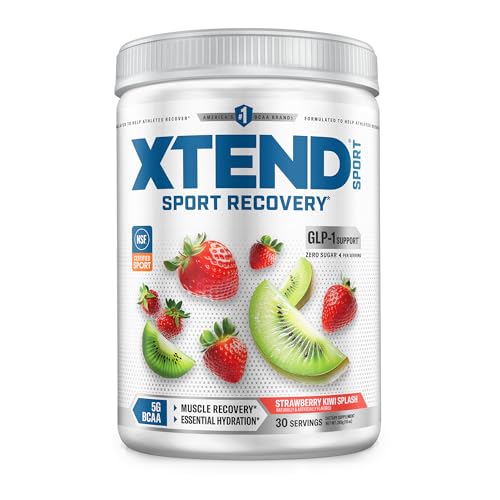 Xtend Sport BCAA Powder Strawberry Kiwi Splash - Electrolyte Powder for Recovery & Hydration with Amino Acids - 30 Servings