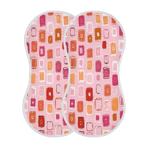 Kigai Squares Pattern Baby Burp Cloths Extra Soft and Absorbent Burping Rags Cotton Burping Clothes Baby Washcloths for Newborn Boys Girls - 1 Pack2