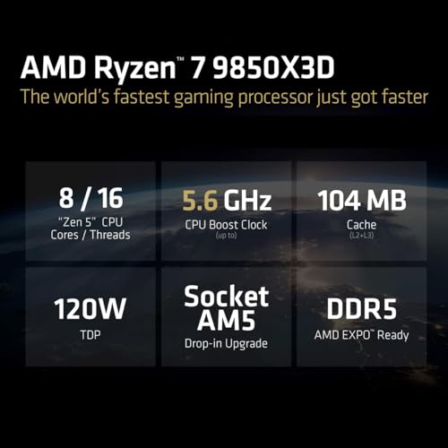 Image of Skytech Gaming O11 Vision Gaming PC, AMD Ryzen 7 9850X3D 4.7GHz, NVIDIA RTX 5080 16GB VRAM, X870 Board, 2TB Gen4 NVMe SSD, 32GB DDR5 RAM 6000, 1000W Gold ATX 3 PSU, 360 ARGB AIO, WI-FI 7, Windows 11