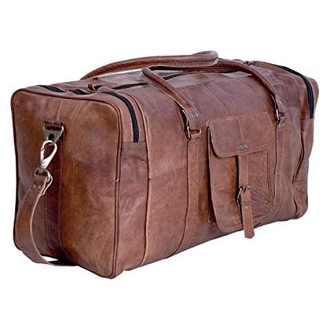 KPL 21 Inch Vintage Leather Duffel Bag Cover