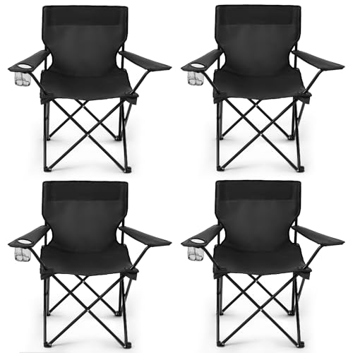 4 Pack Folding Camping Chairs for Adults,Foldable Portable...