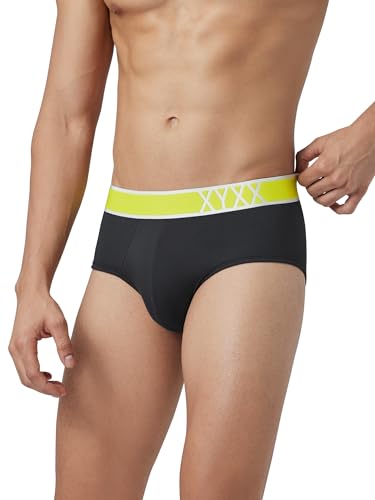 Image of XYXX Men's Dynamo & Volt Tencel Micromodal Regular Fit Solid Antimicrobial Briefs with No Marks Waistband (Pack of 3)